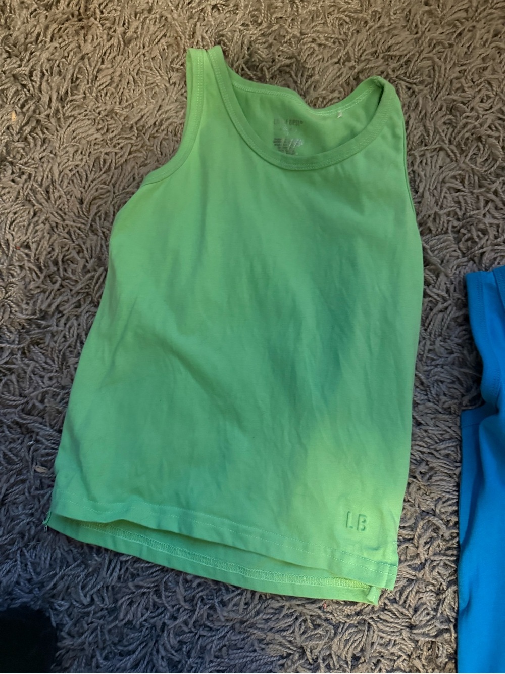Little Bipsy Lime Green Girls Tank Top